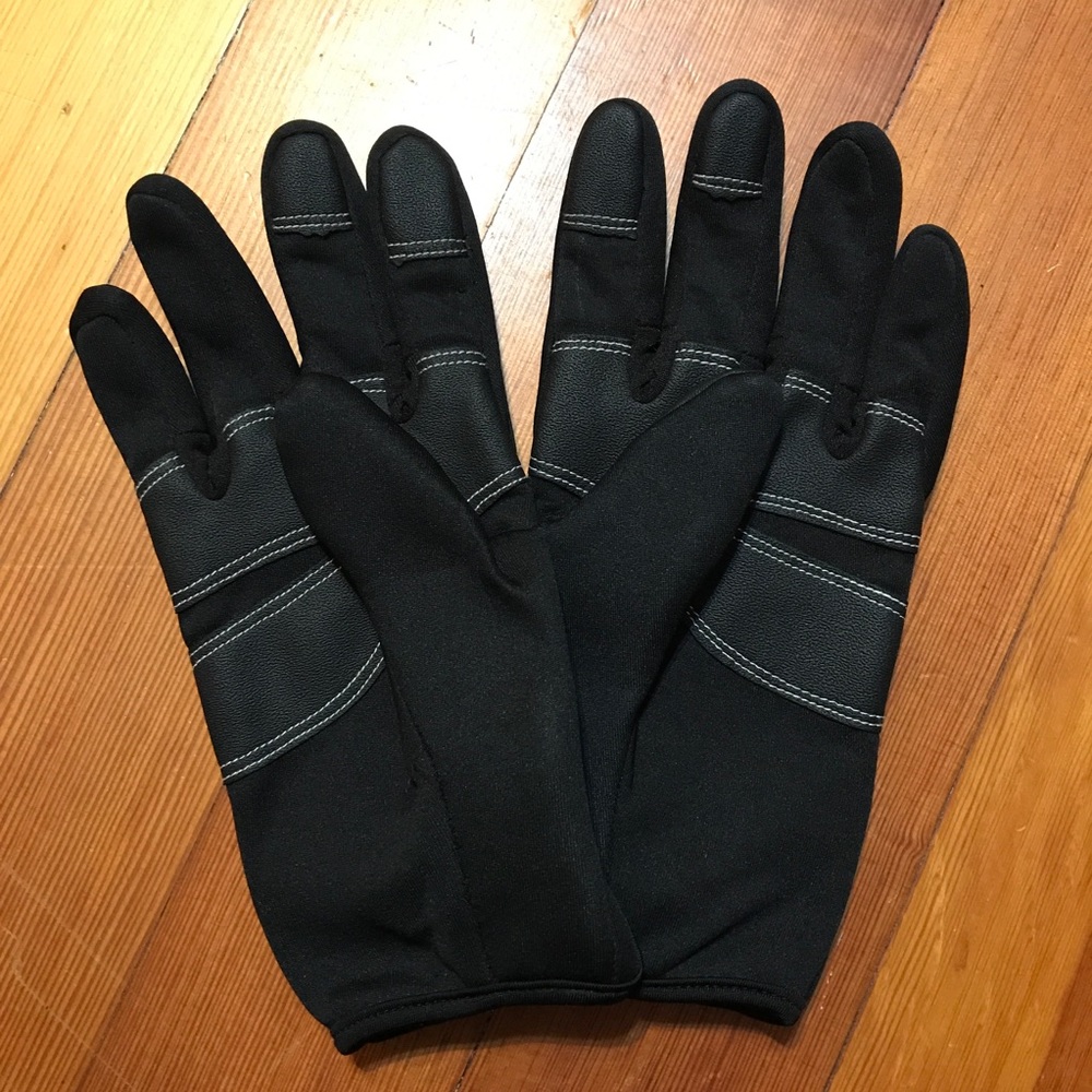 Black gloves with tech touch